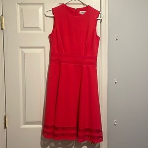 Calvin Klein Illusion trim fit and flare dress